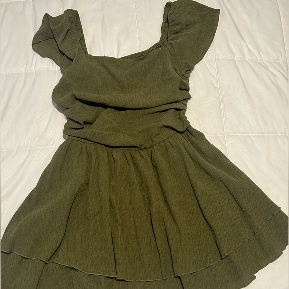 CIDER Green MINI DRESS - Picture 1 of 5